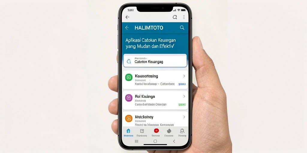 Tampilan antarmuka HALIMTOTO yang sederhana dan fungsional.