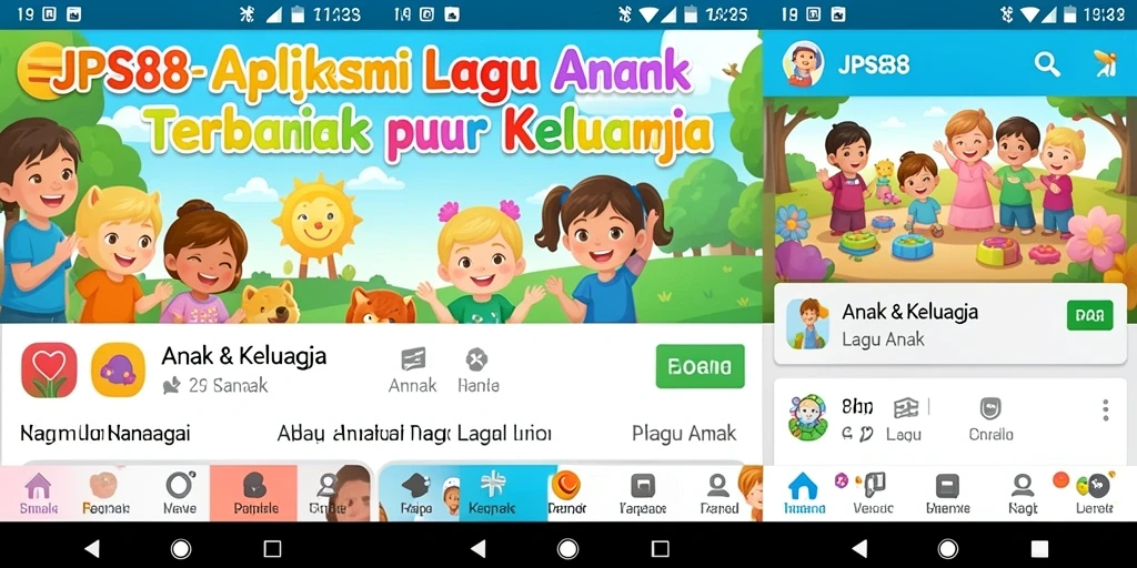 Tampilan antarmuka JPS88 dengan berbagai pilihan lagu anak.