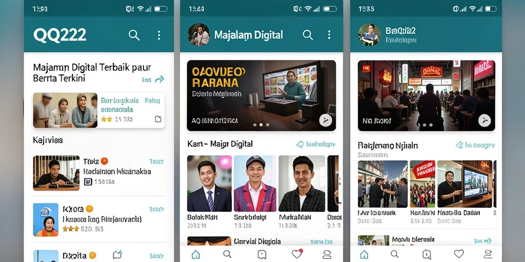 Antarmuka modern dan fungsi intuitif aplikasi Majalah Digital.