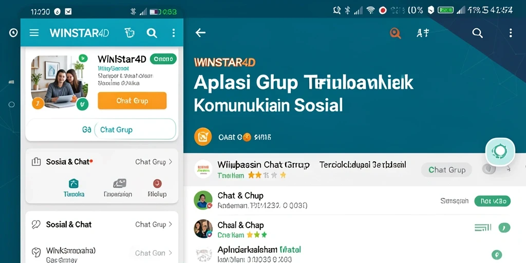 Tampilan antarmuka WINSTAR4D yang memudahkan chat grup.
